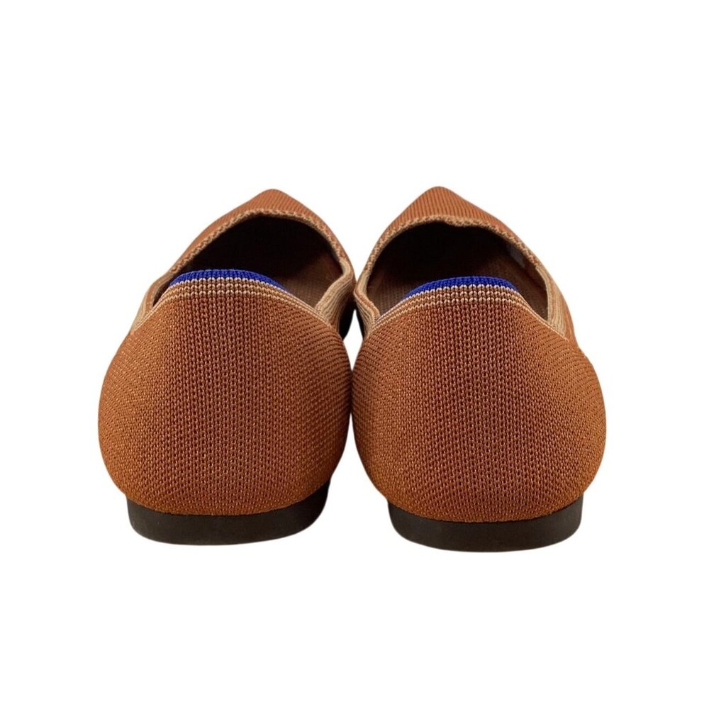 Women’s Rothy’s Pointy Toe Flats Burnt Orange Slip On Ballet Shoes Size 7.5 - Picture 4 of 8